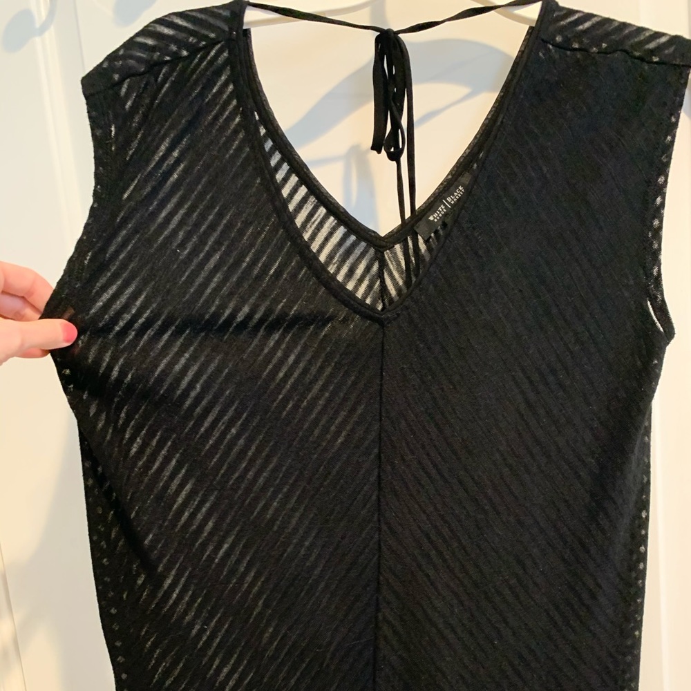 WHBM Black burn-out tee